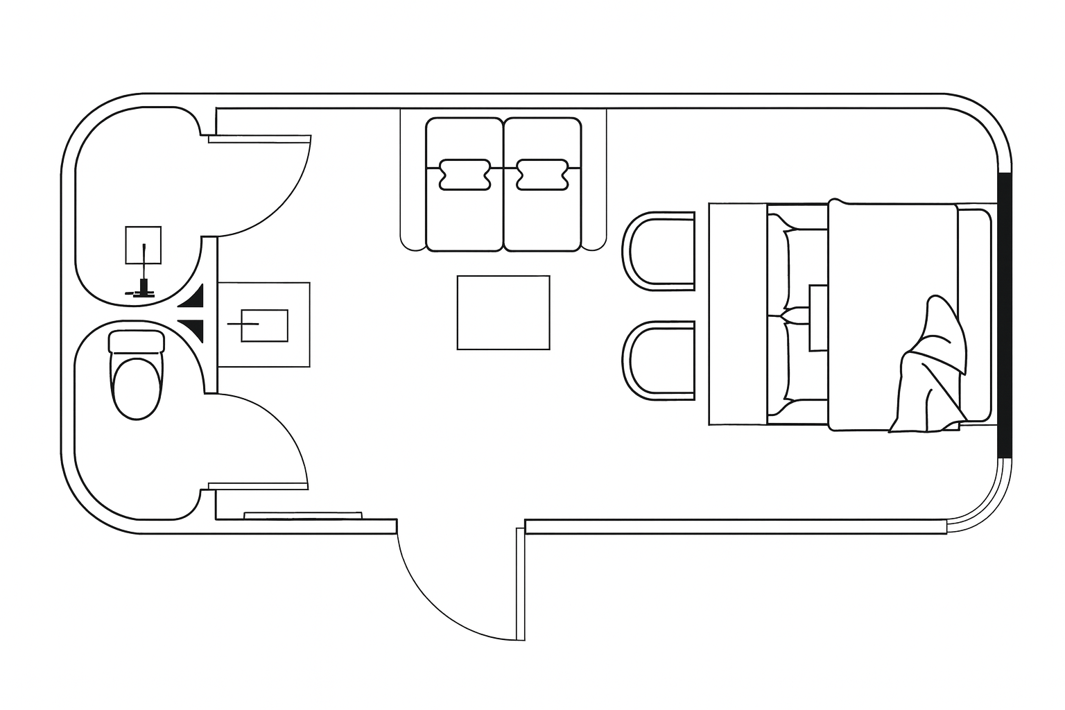 Space Cabin H6 — планировка капсульного дома